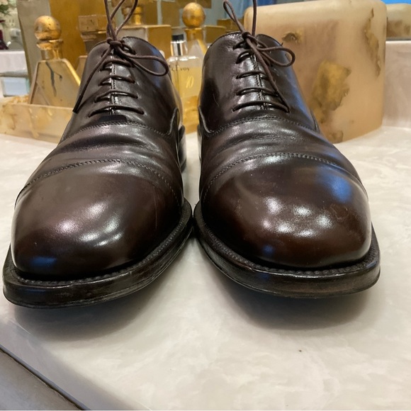 Salvatore Ferragamo Brown Calf Leather Cap Toe Oxford Dress Shoes, Men’s Sz 12 D - Picture 5 of 16